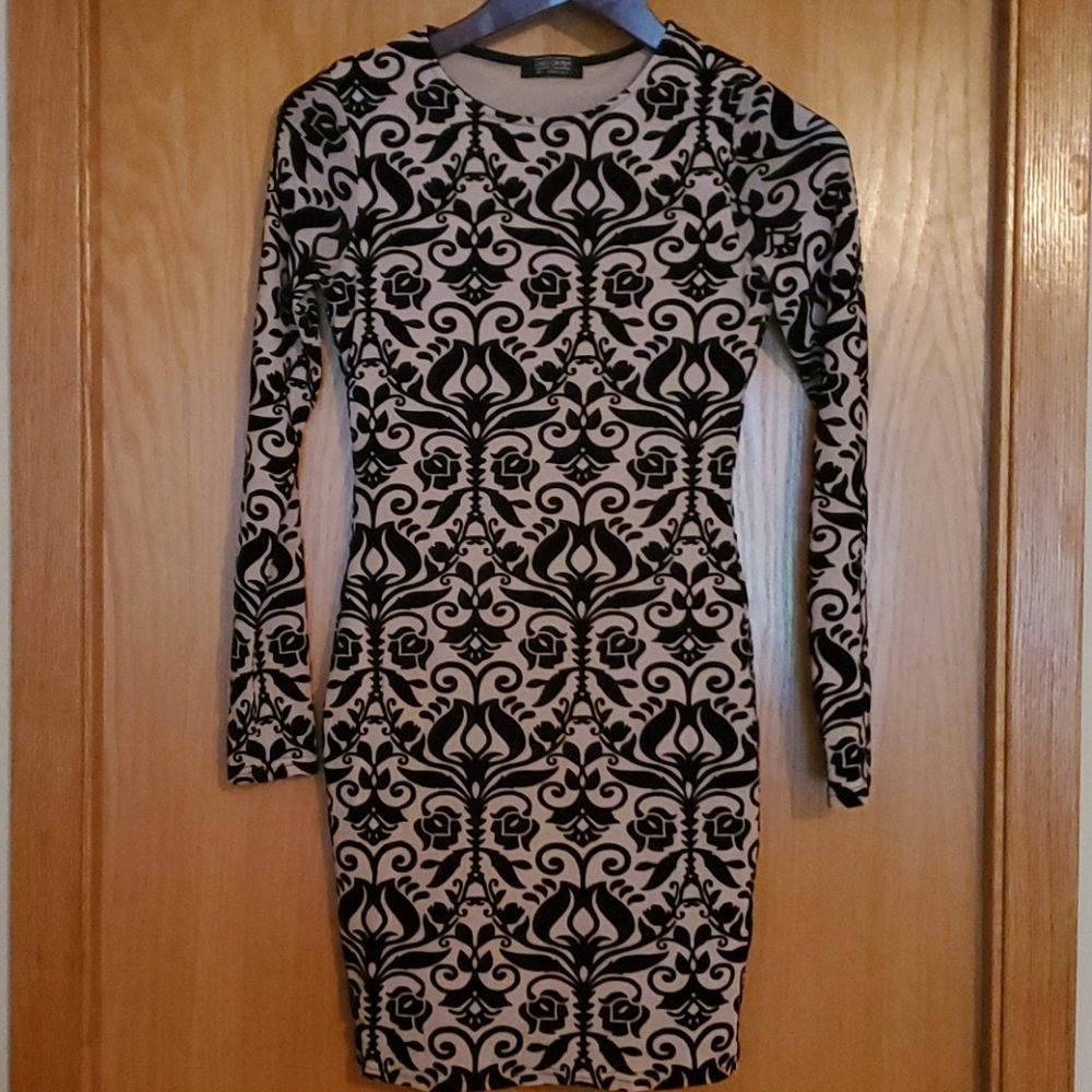 GIRLS ON FILM nude bodycon dress sz 4